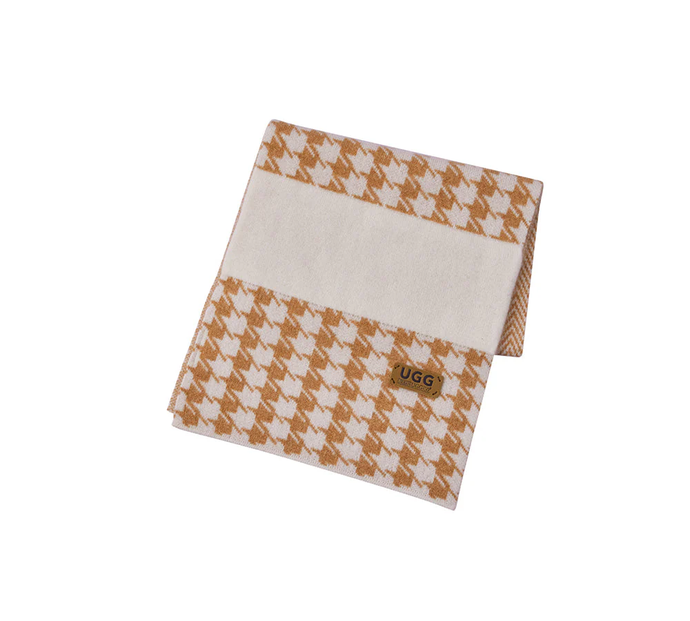 100% Cashmere Houndstooth Ultra Soft Scarf Novelle - Image 10