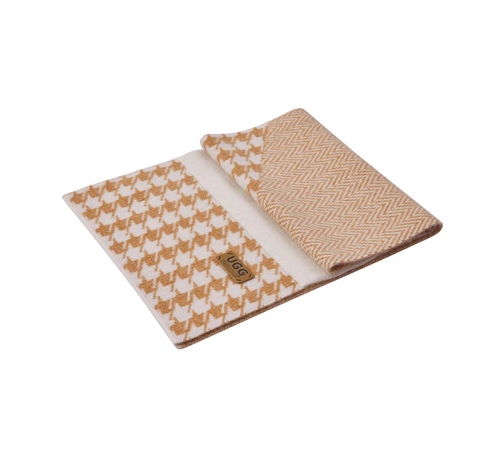 100% Cashmere Houndstooth Ultra Soft Scarf Novelle - Image 11