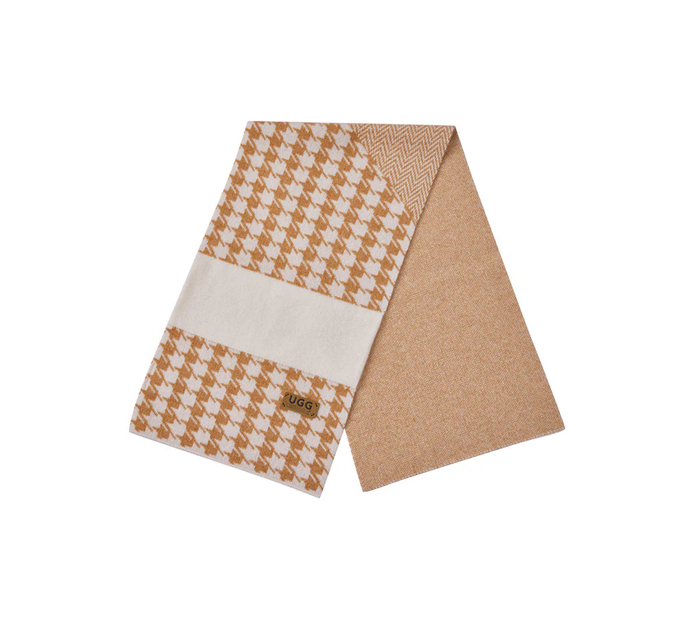 100% Cashmere Houndstooth Ultra Soft Scarf Novelle - Image 12