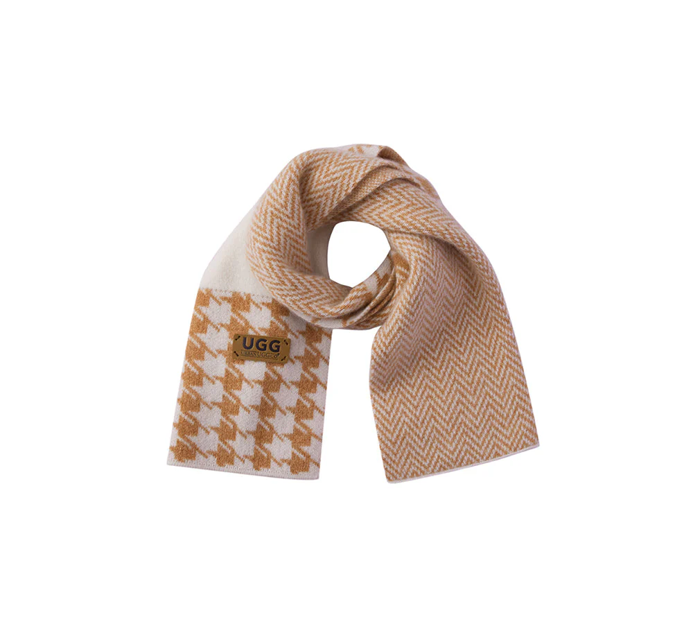 100% Cashmere Houndstooth Ultra Soft Scarf Novelle - Image 14