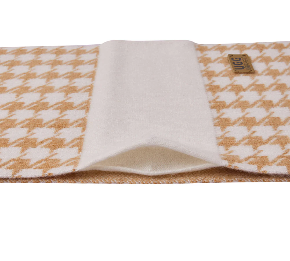 100% Cashmere Houndstooth Ultra Soft Scarf Novelle - Image 15
