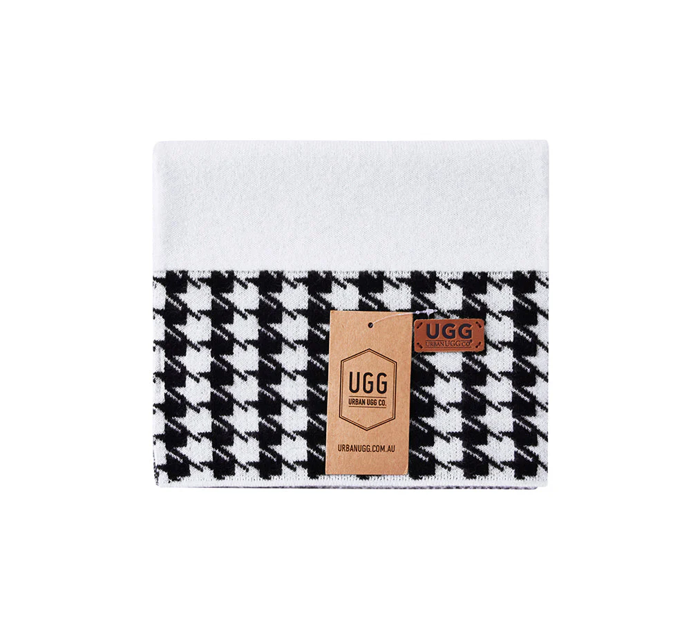 100% Cashmere Houndstooth Ultra Soft Scarf Novelle - Image 16