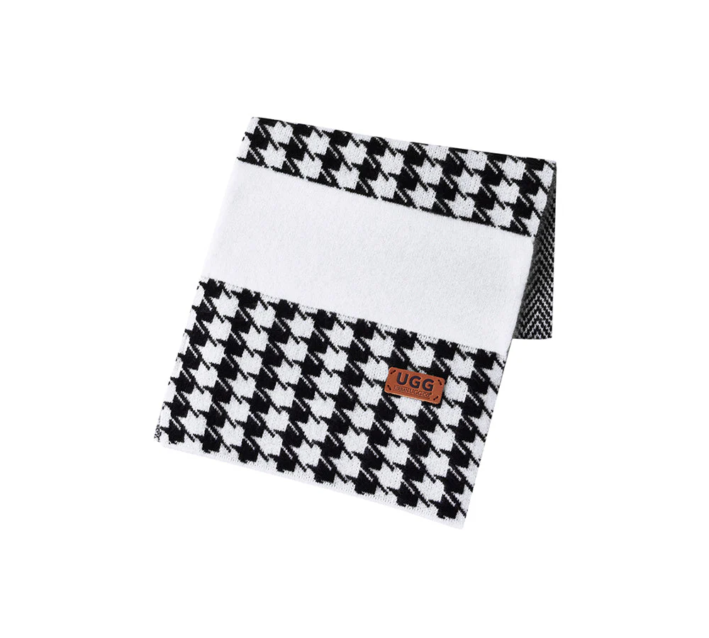 100% Cashmere Houndstooth Ultra Soft Scarf Novelle - Image 17