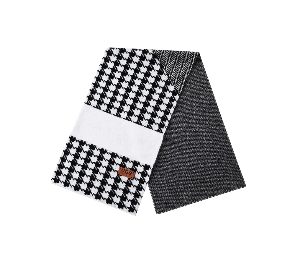 100% Cashmere Houndstooth Ultra Soft Scarf Novelle - Image 18