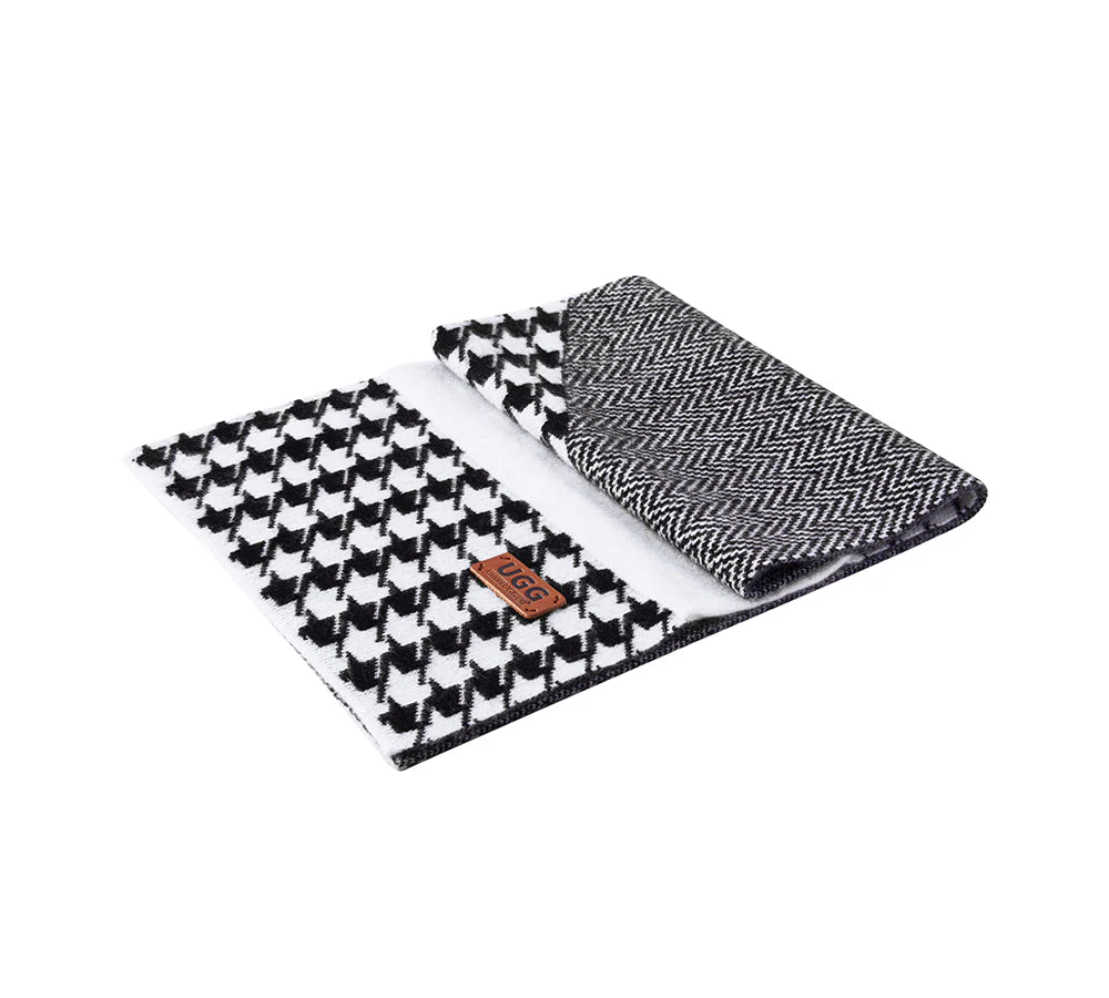 100% Cashmere Houndstooth Ultra Soft Scarf Novelle - Image 19