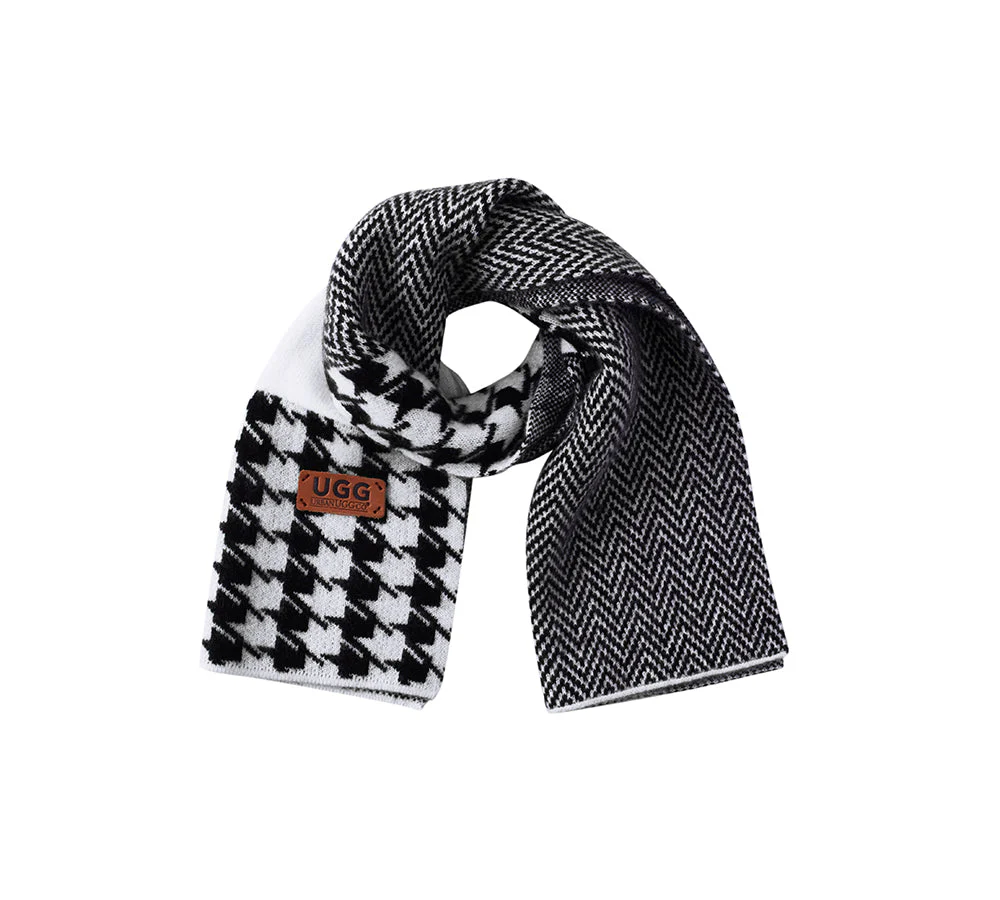 100% Cashmere Houndstooth Ultra Soft Scarf Novelle - Image 21