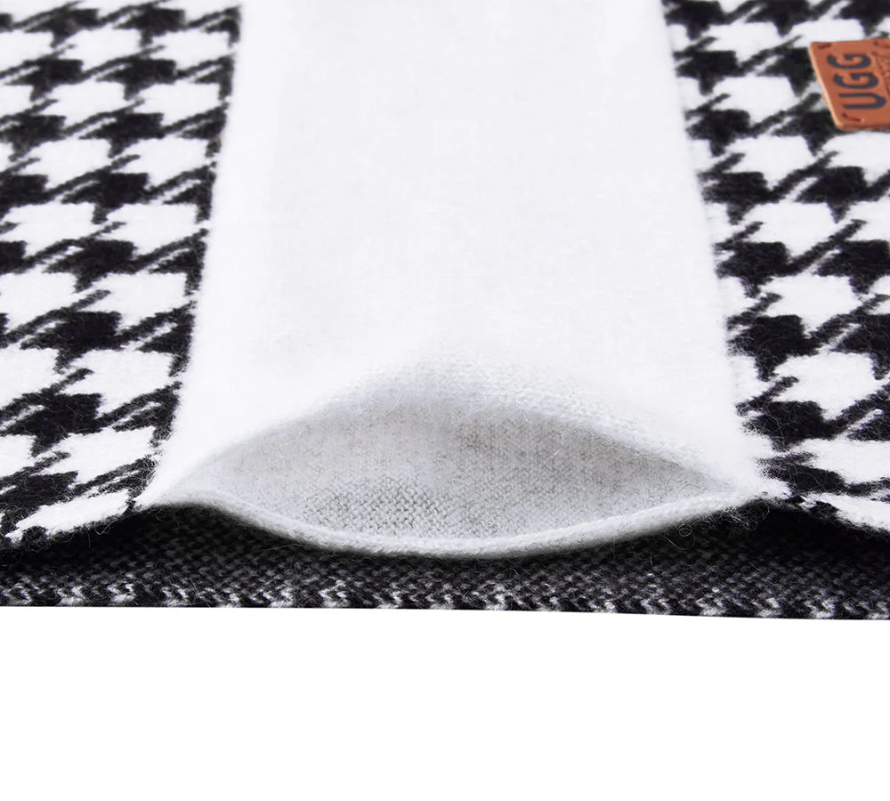 100% Cashmere Houndstooth Ultra Soft Scarf Novelle - Image 22