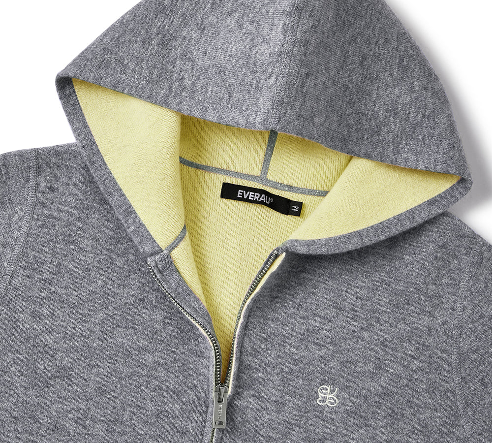 100% Wool Cardigan Knit Zip Hoodie Tanno - Image 12