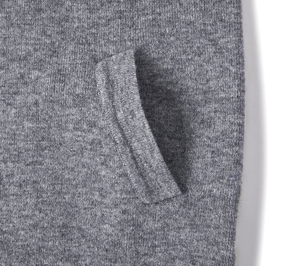 100% Wool Cardigan Knit Zip Hoodie Tanno - Image 13