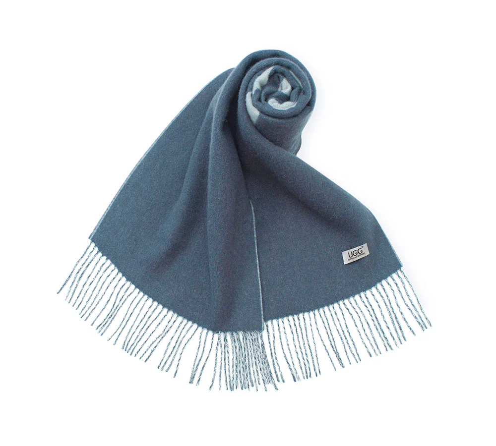 100% Wool Plain Scarf Oatumn - Image 14