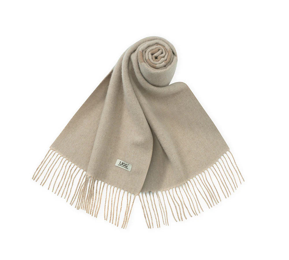 100% Wool Plain Scarf Oatumn - Image 6
