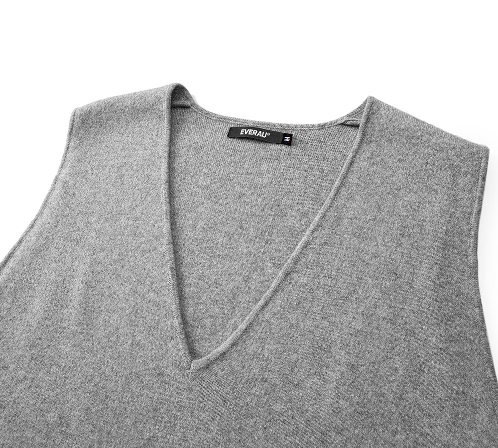 100% Wool V-Neck Sweater Wooly Vest - Image 4