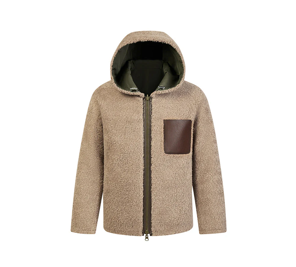 100% Wool Zip Reversible Jacket Moona - Image 2