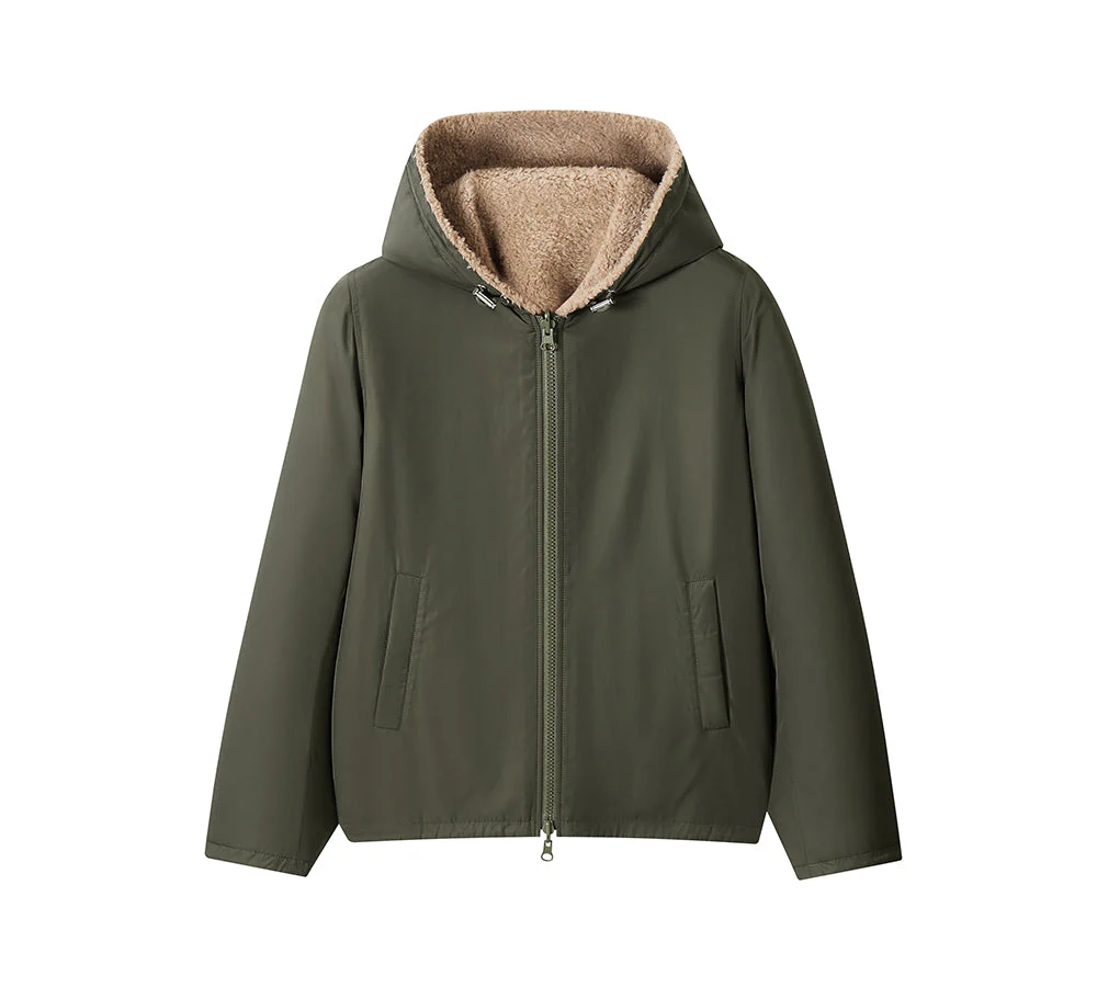 100% Wool Zip Reversible Jacket Moona - Image 4