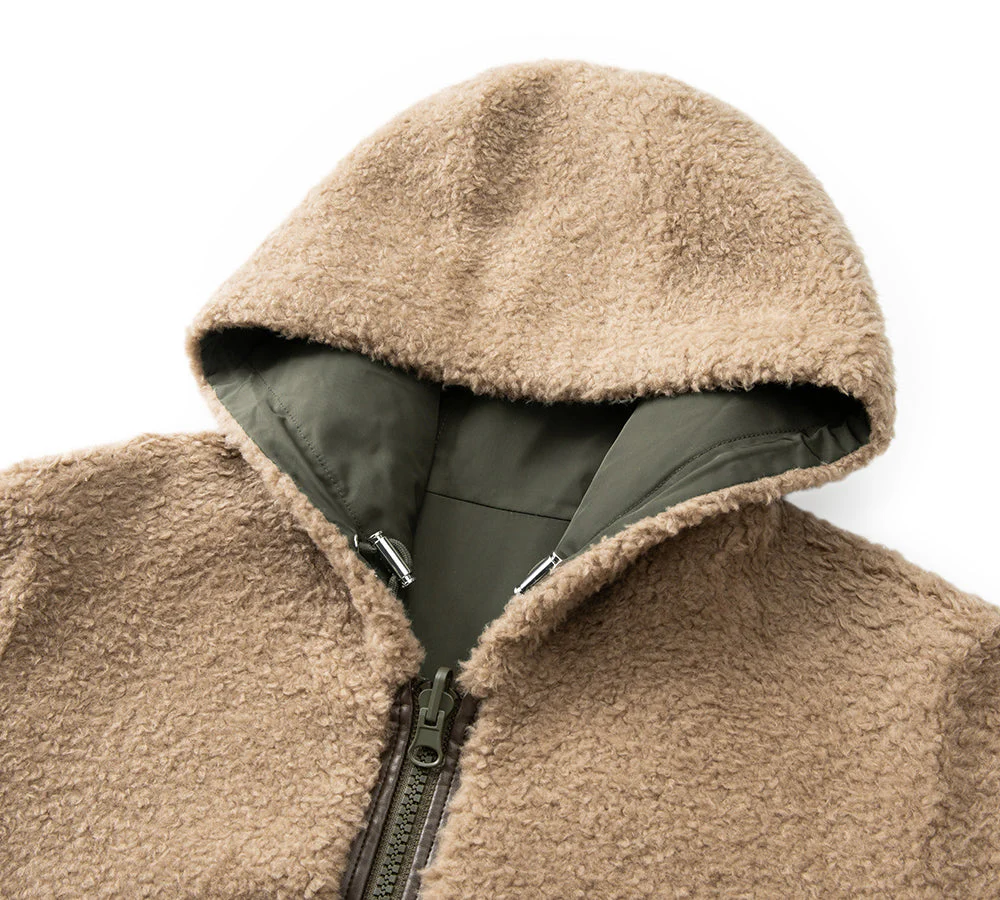 100% Wool Zip Reversible Jacket Moona - Image 6