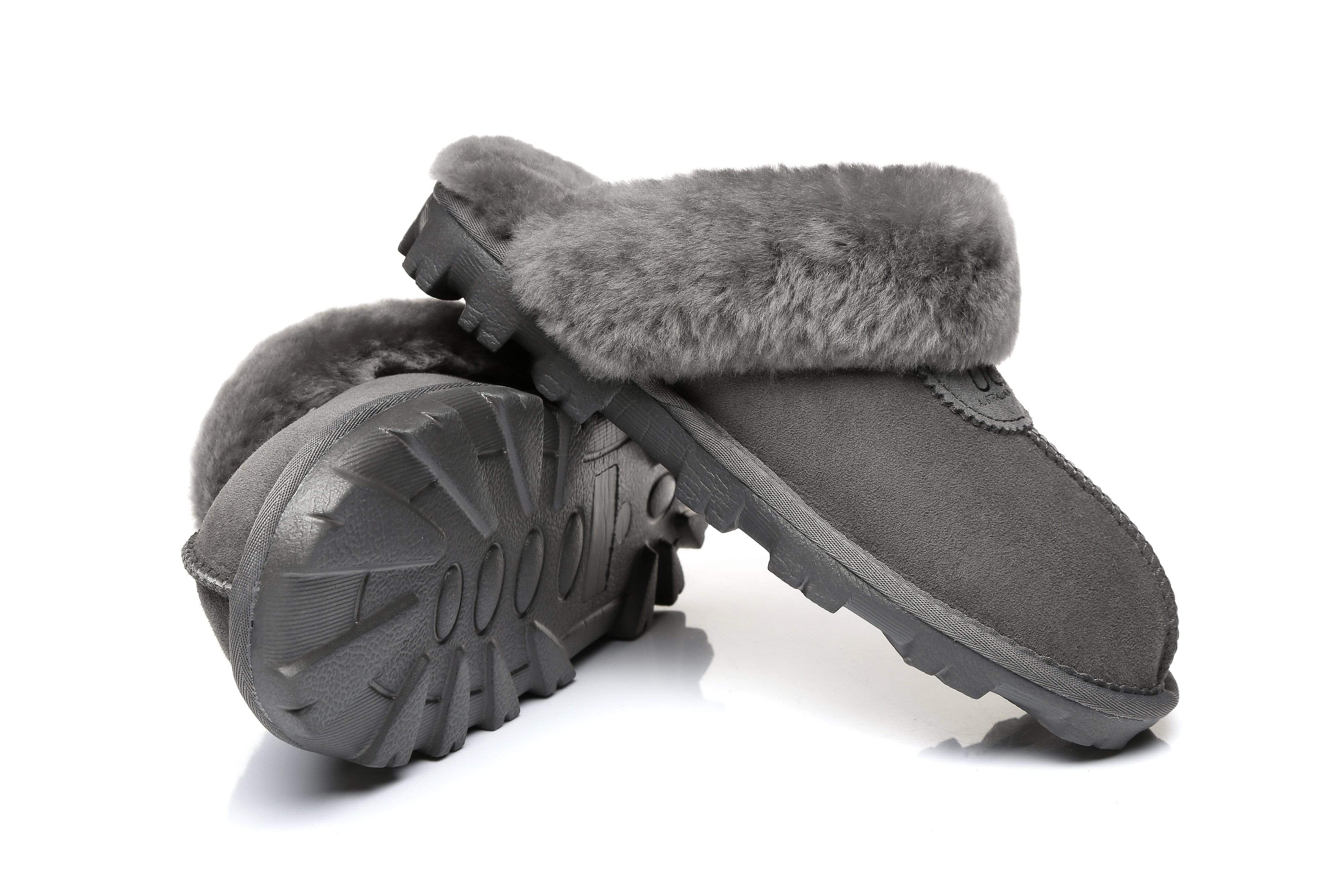 Women Slippers Premium Australia Sheepskin Wool Waffle Scuff - Image 10
