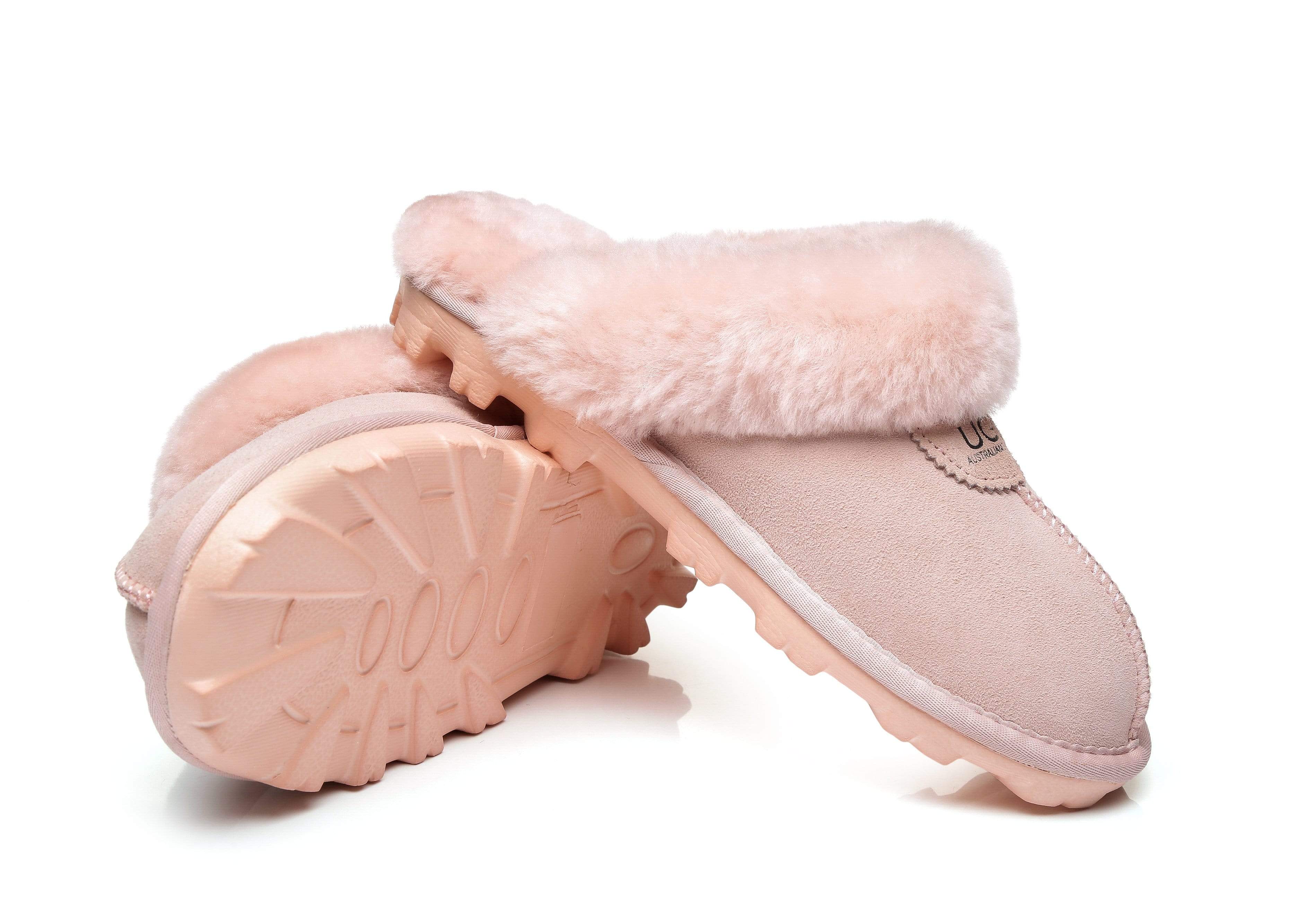 Women Slippers Premium Australia Sheepskin Wool Waffle Scuff - Image 15