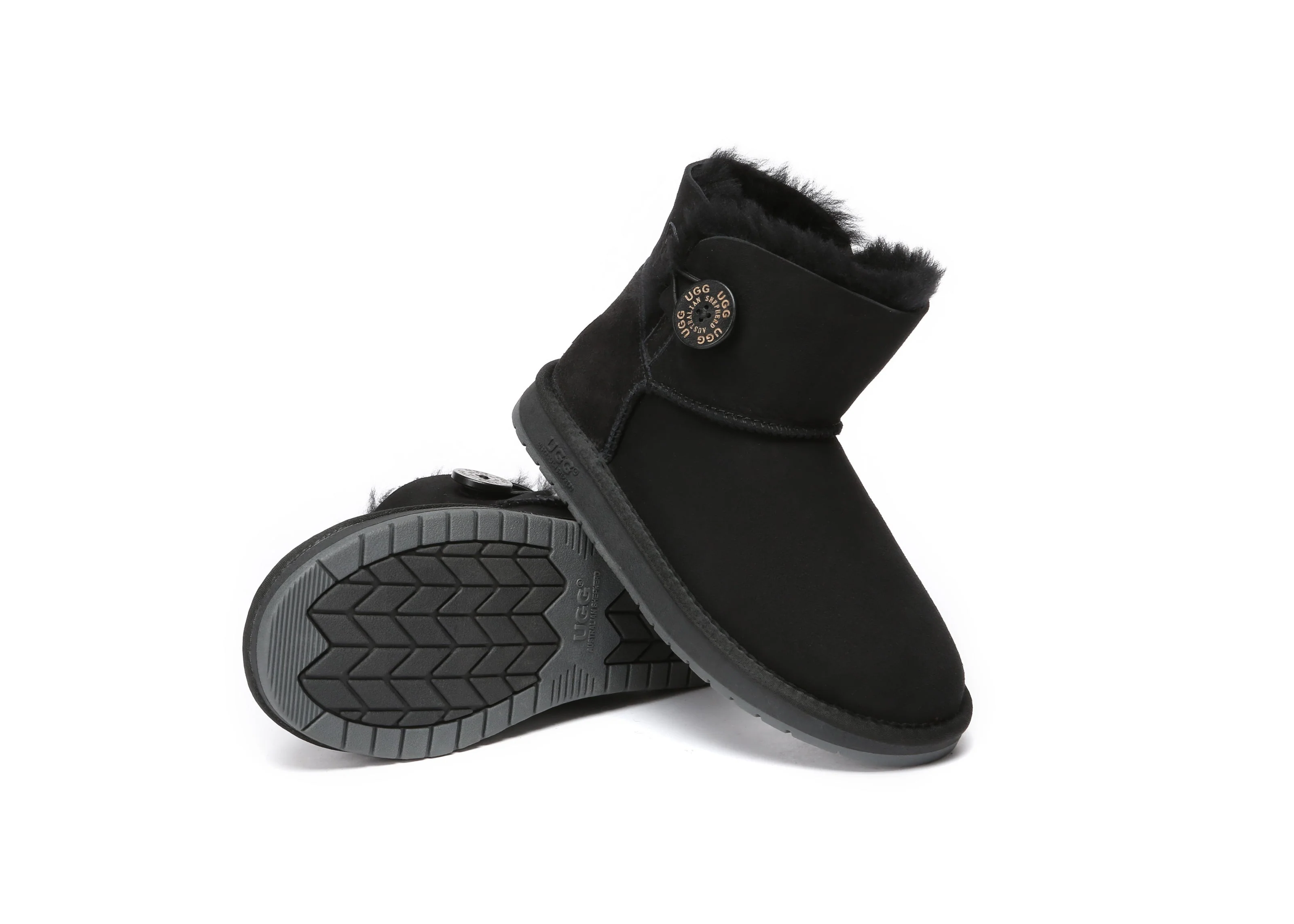 Australia Premium Double Face Sheepskin Water Resistant Mini Button Boots - Image 10