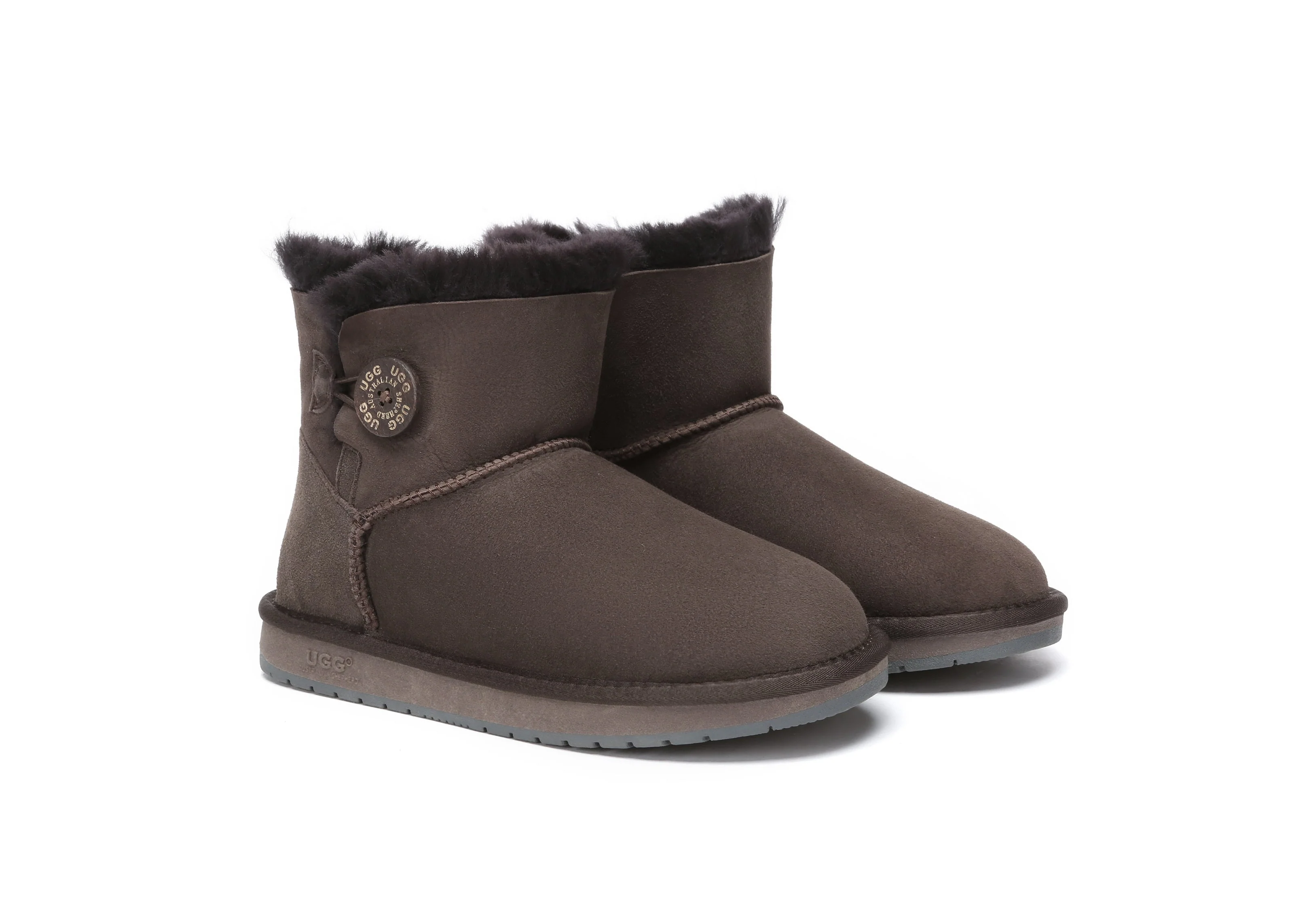 Australia Premium Double Face Sheepskin Water Resistant Mini Button Boots - Image 15