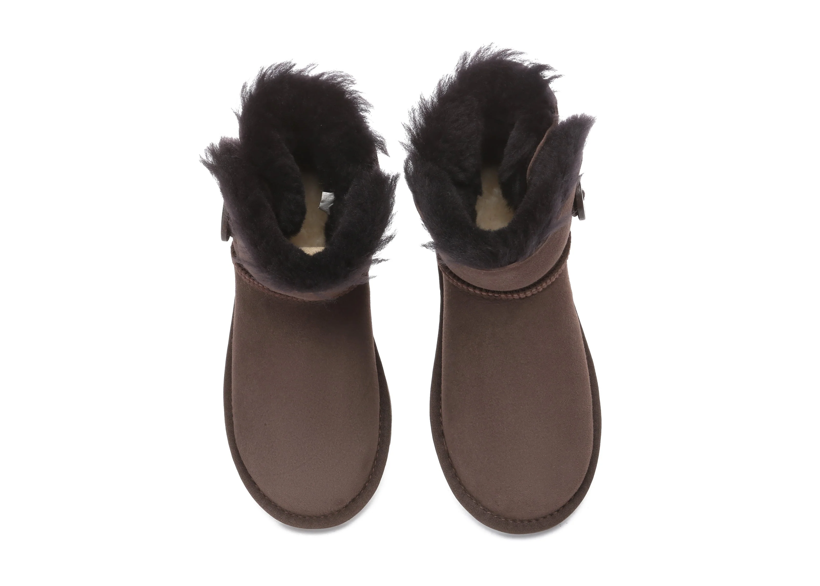 Australia Premium Double Face Sheepskin Water Resistant Mini Button Boots - Image 19