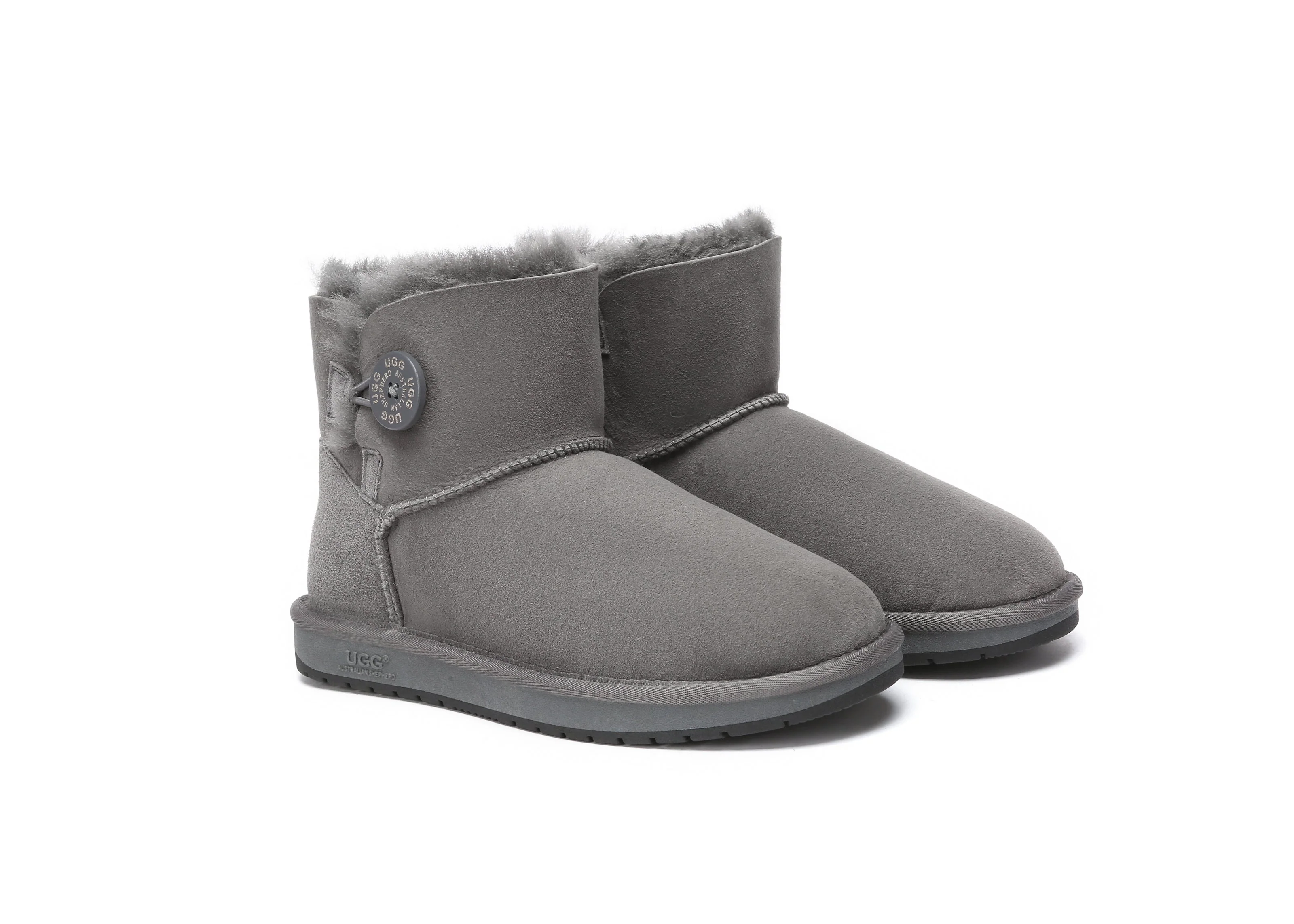 Australia Premium Double Face Sheepskin Water Resistant Mini Button Boots - Image 21