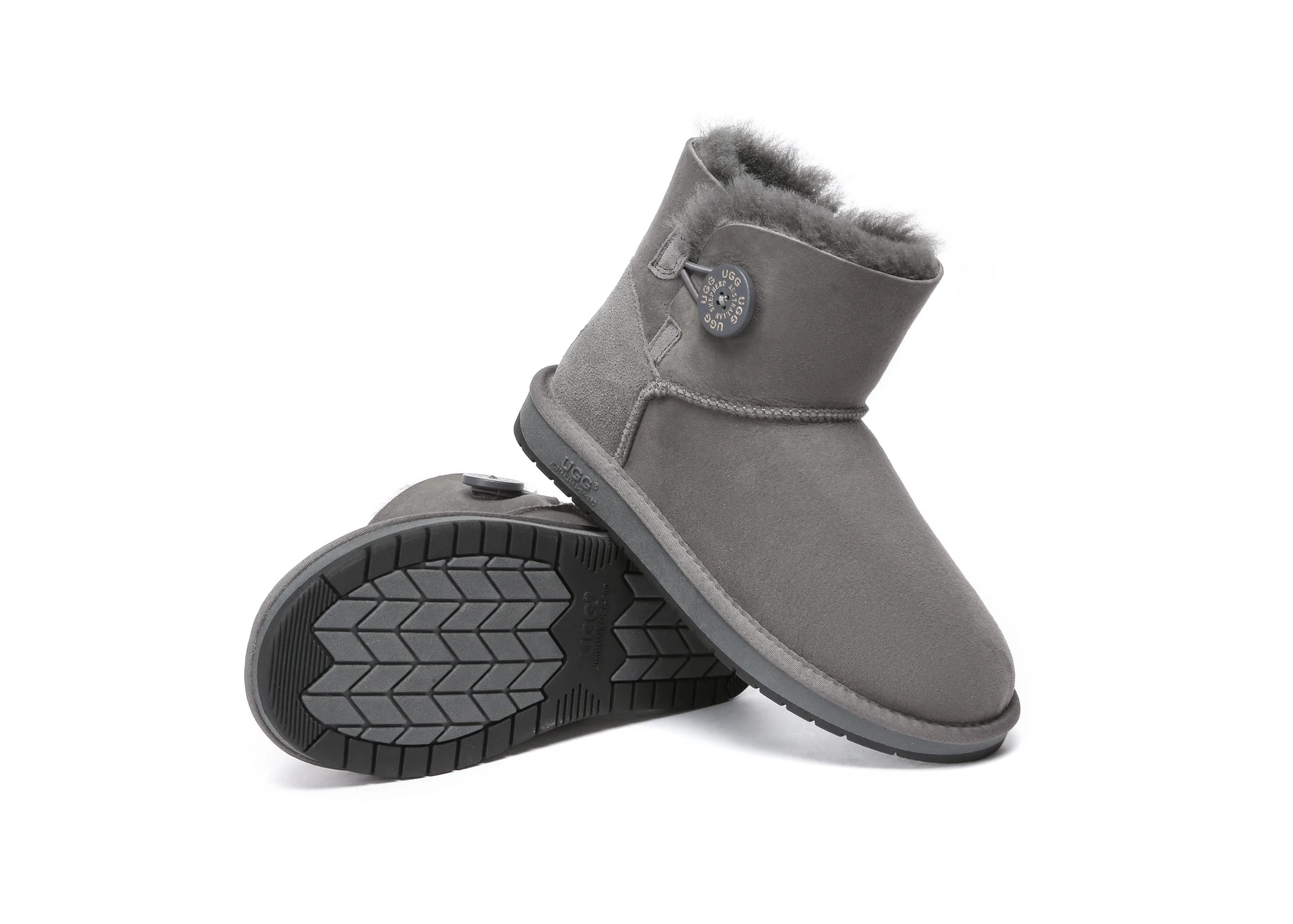 Australia Premium Double Face Sheepskin Water Resistant Mini Button Boots - Image 22