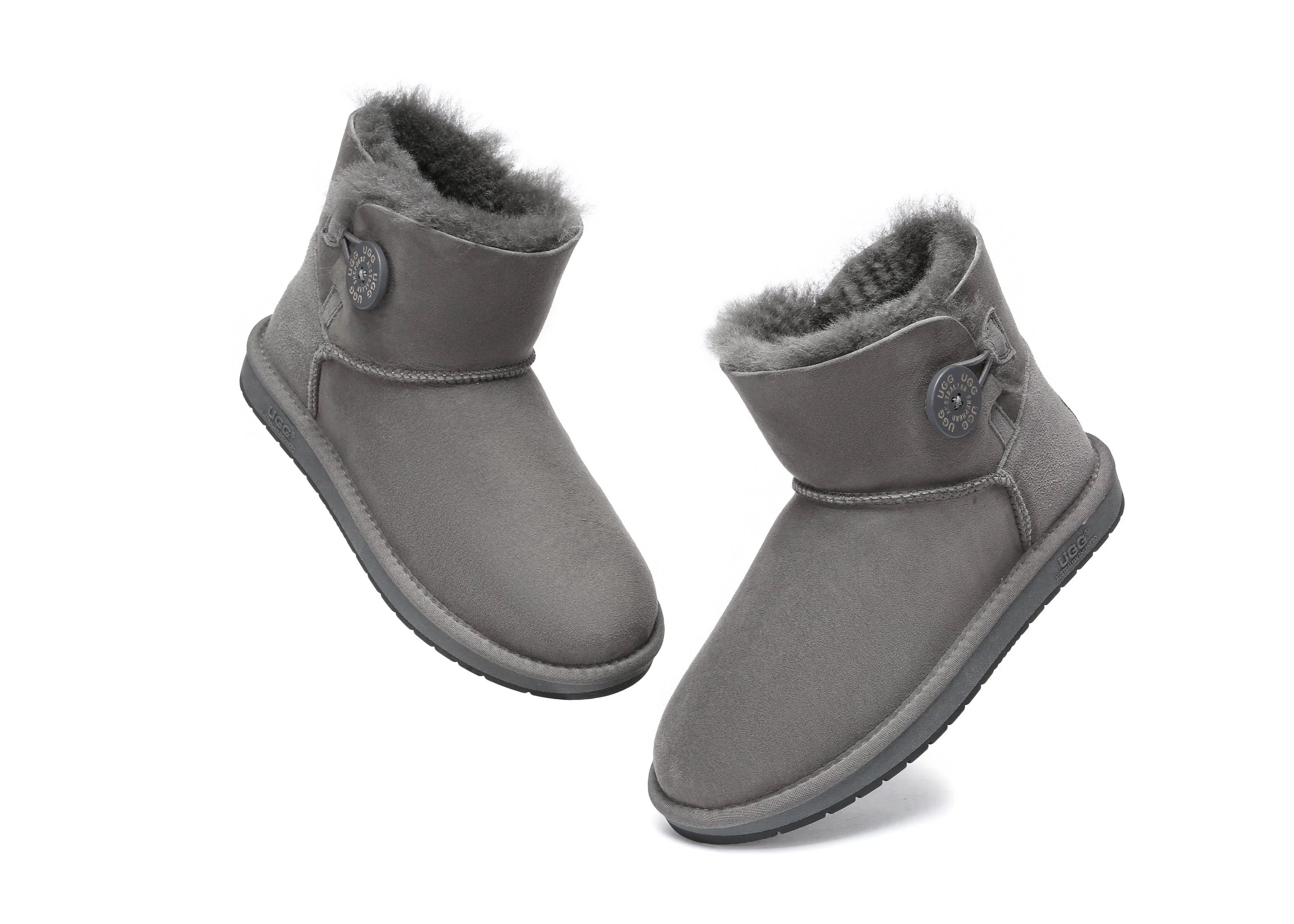 Australia Premium Double Face Sheepskin Water Resistant Mini Button Boots - Image 24