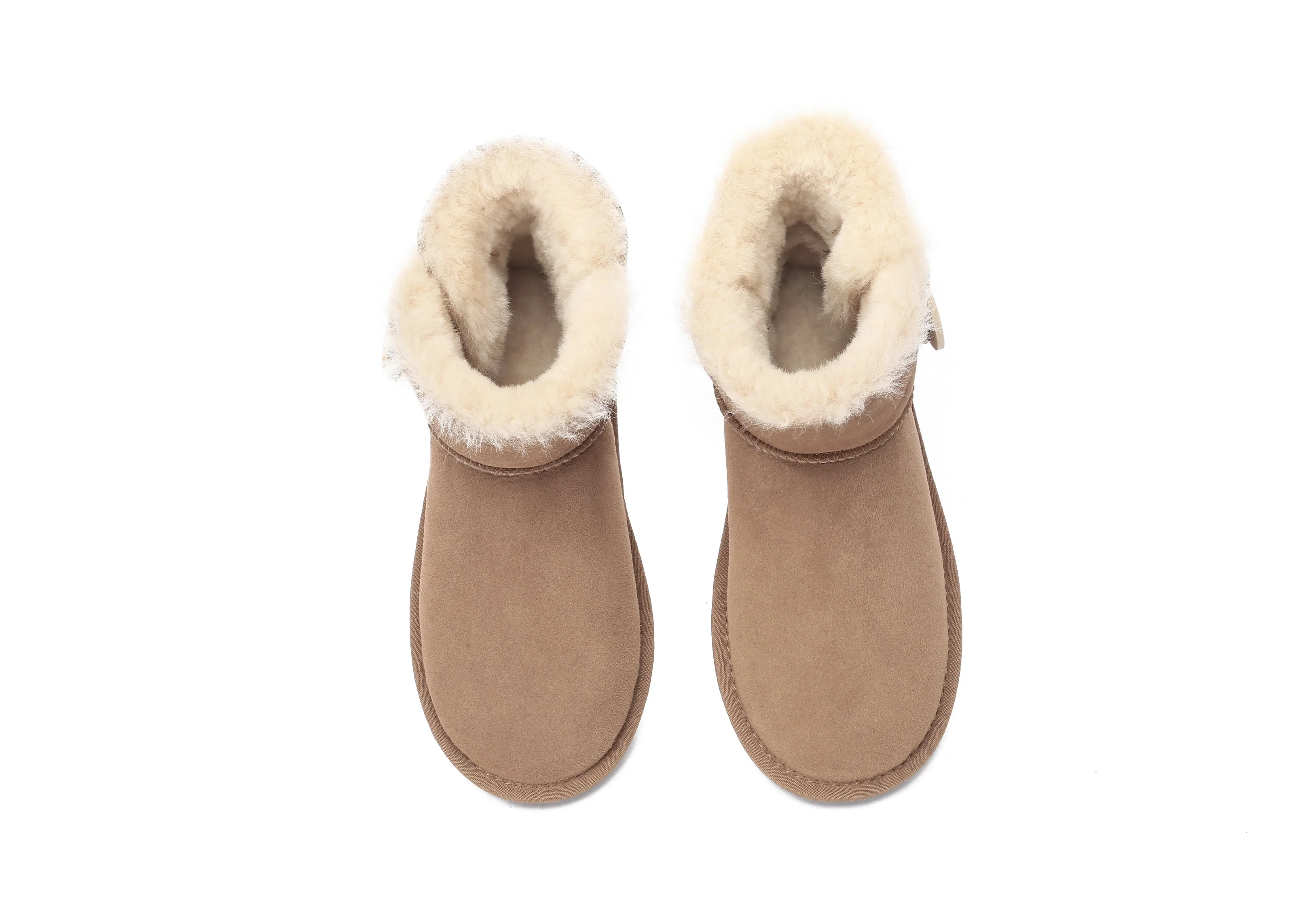 Australia Premium Double Face Sheepskin Water Resistant Mini Button Boots - Image 7