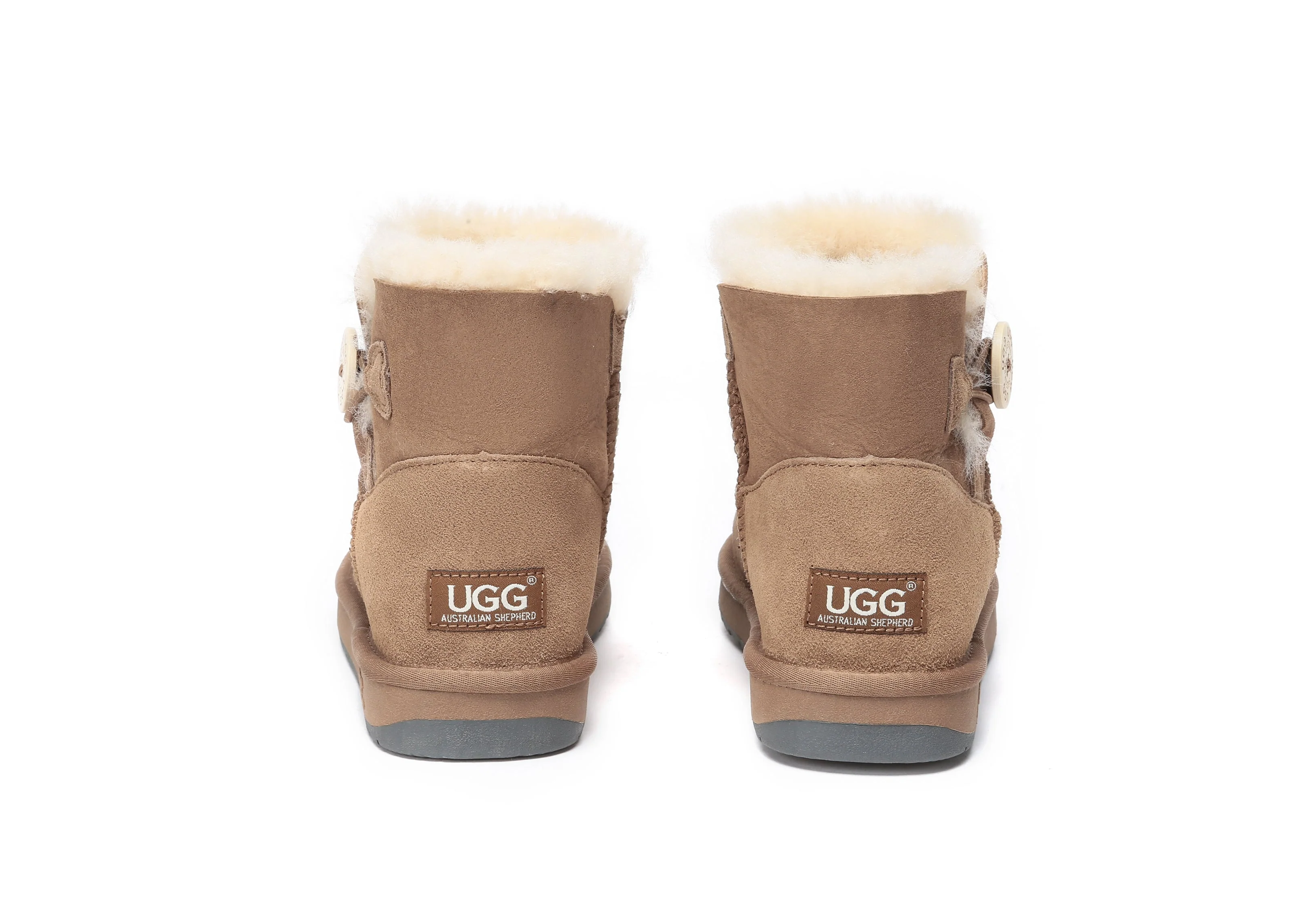 Australia Premium Double Face Sheepskin Water Resistant Mini Button Boots - Image 8