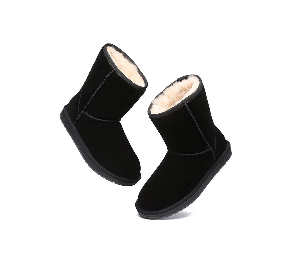 Australian Genuine Sheepskin Unisex Short Classic Suede Boots - Image 10