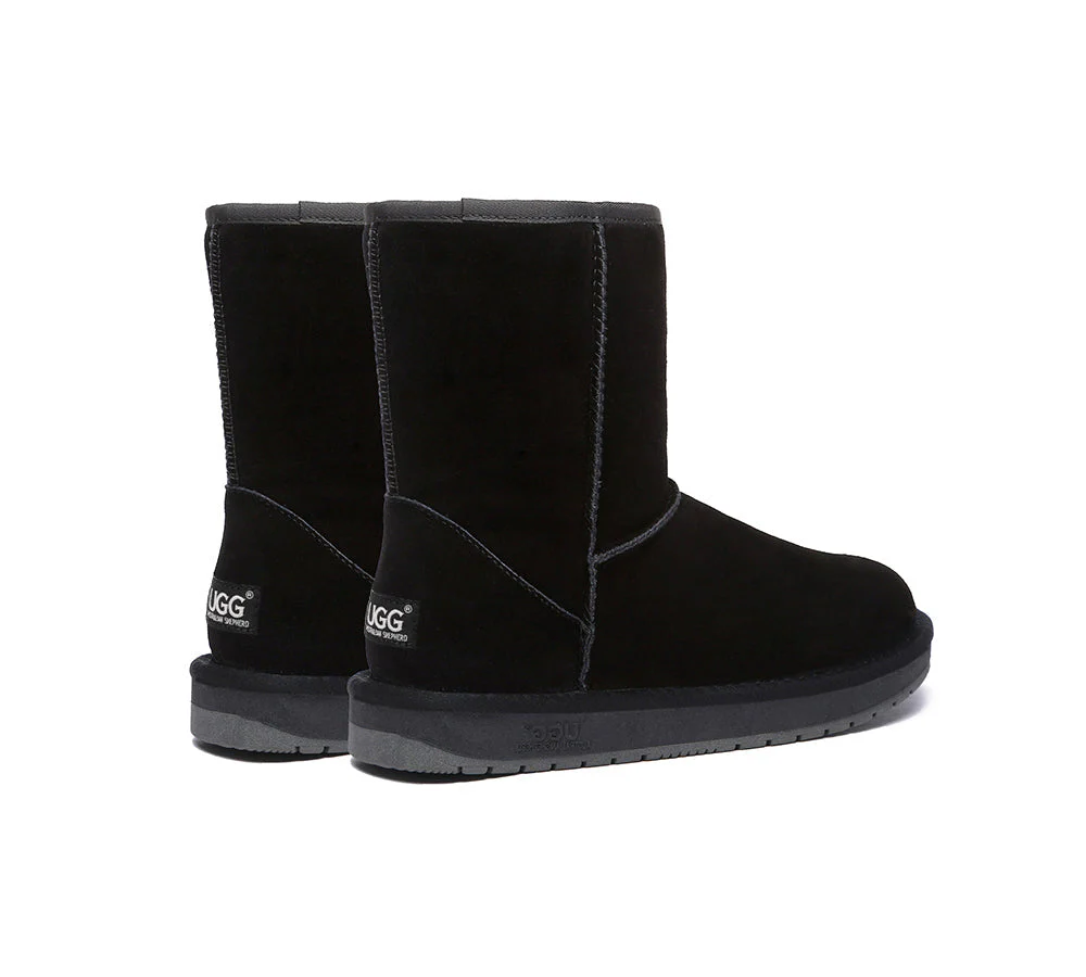 Australian Genuine Sheepskin Unisex Short Classic Suede Boots - Image 13