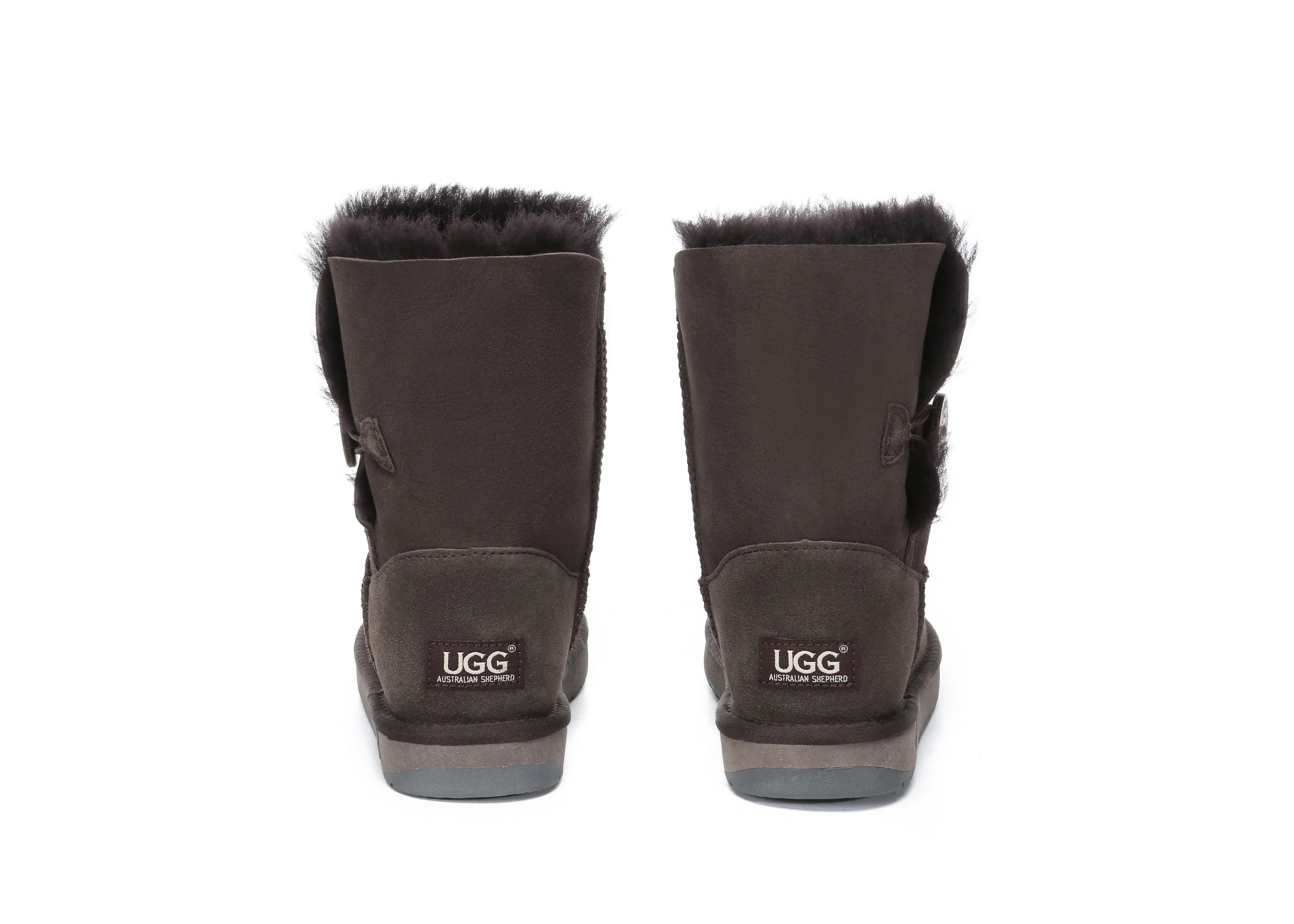 Australian Premium Double Face Sheepskin Short Button Water Resistant Boots - Image 13