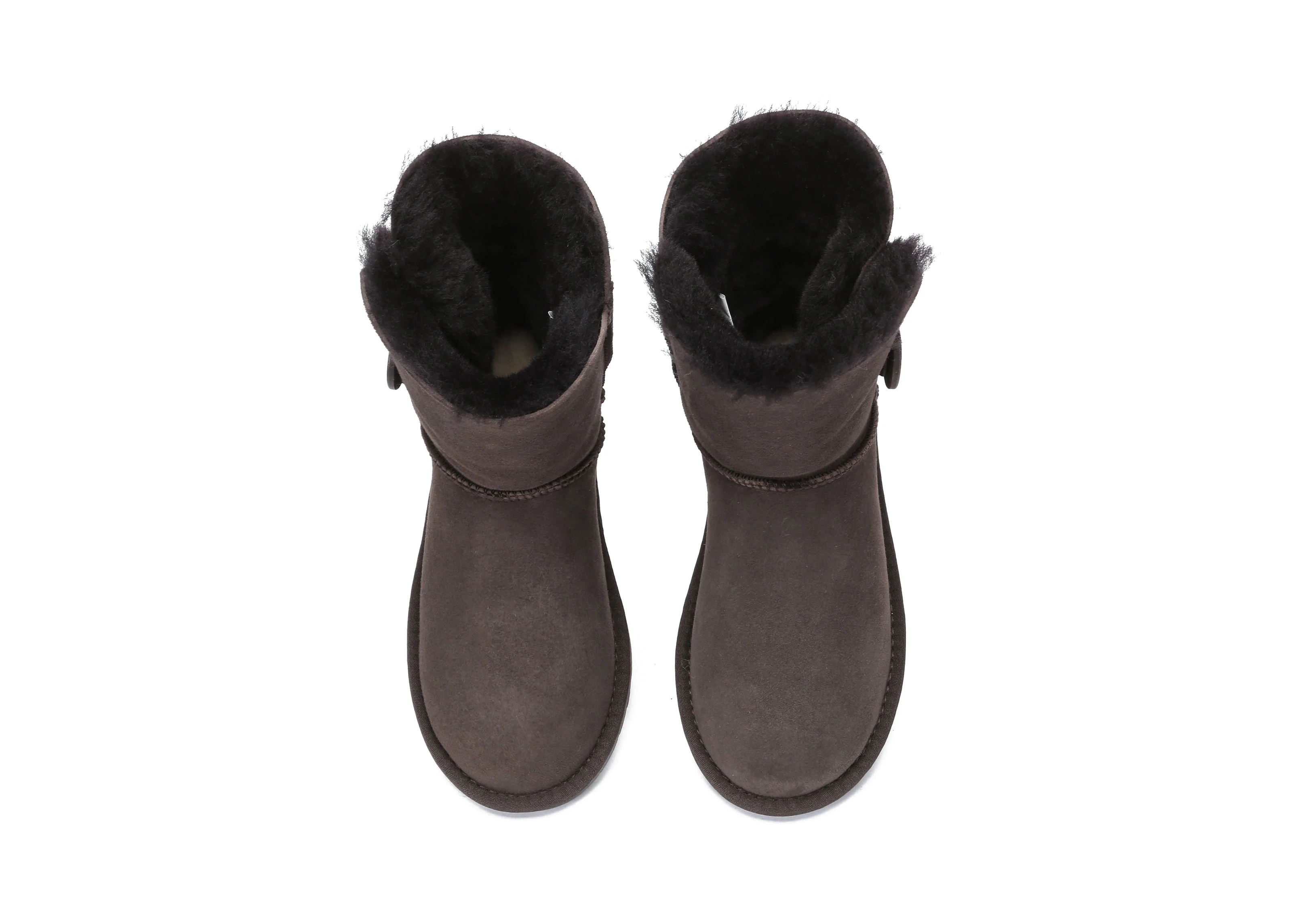 Australian Premium Double Face Sheepskin Short Button Water Resistant Boots - Image 14