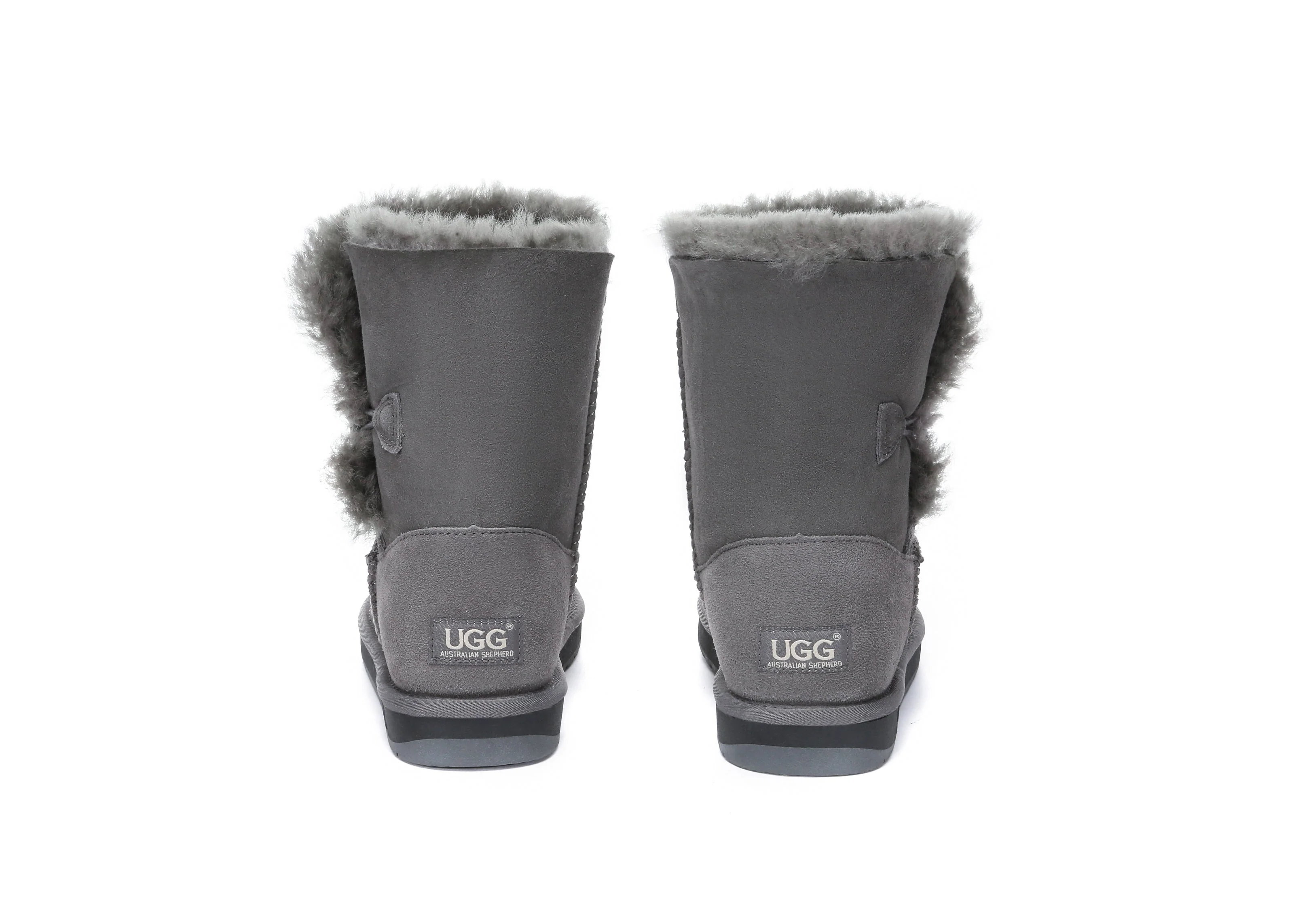 Australian Premium Double Face Sheepskin Short Button Water Resistant Boots - Image 19