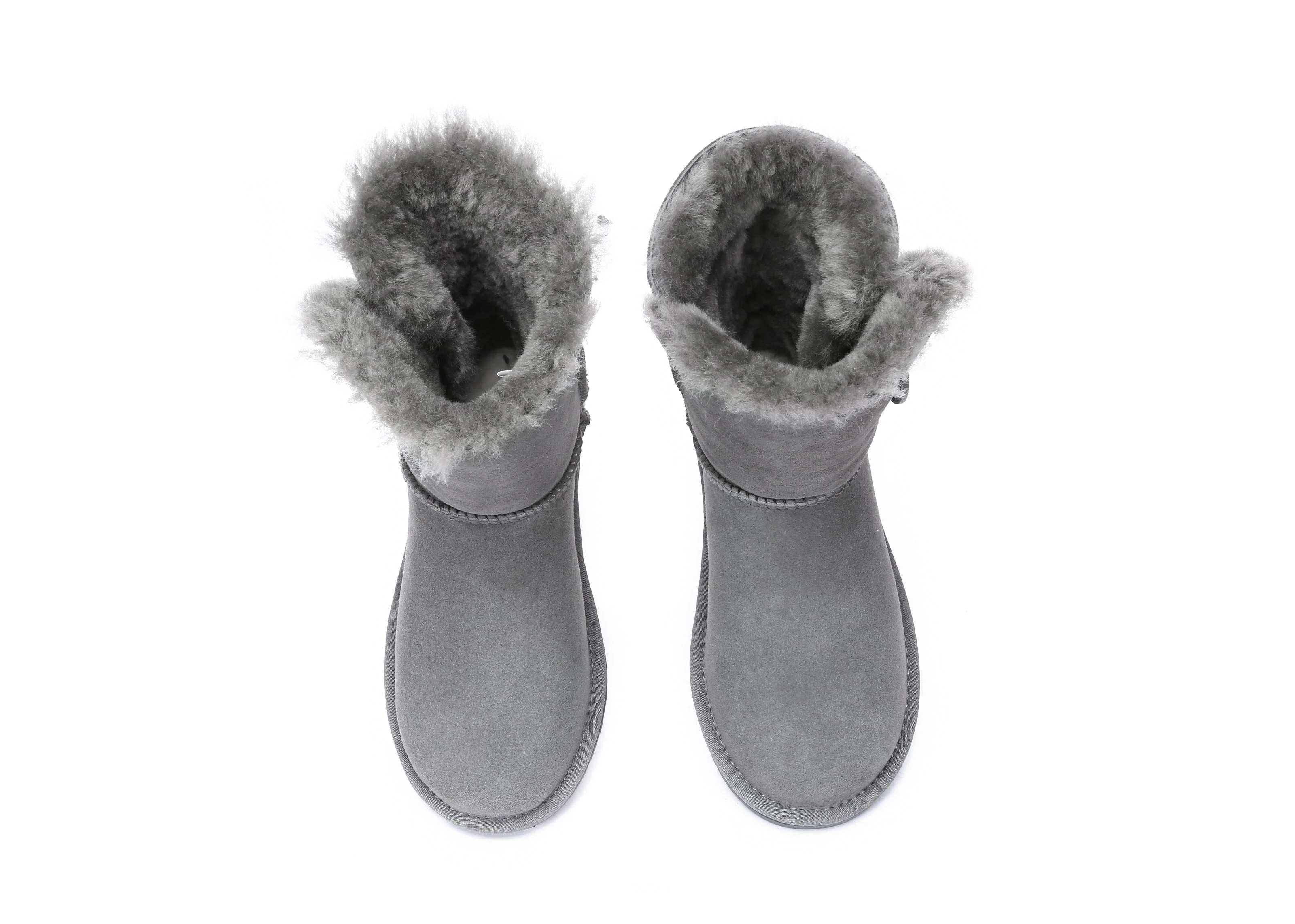 Australian Premium Double Face Sheepskin Short Button Water Resistant Boots - Image 20