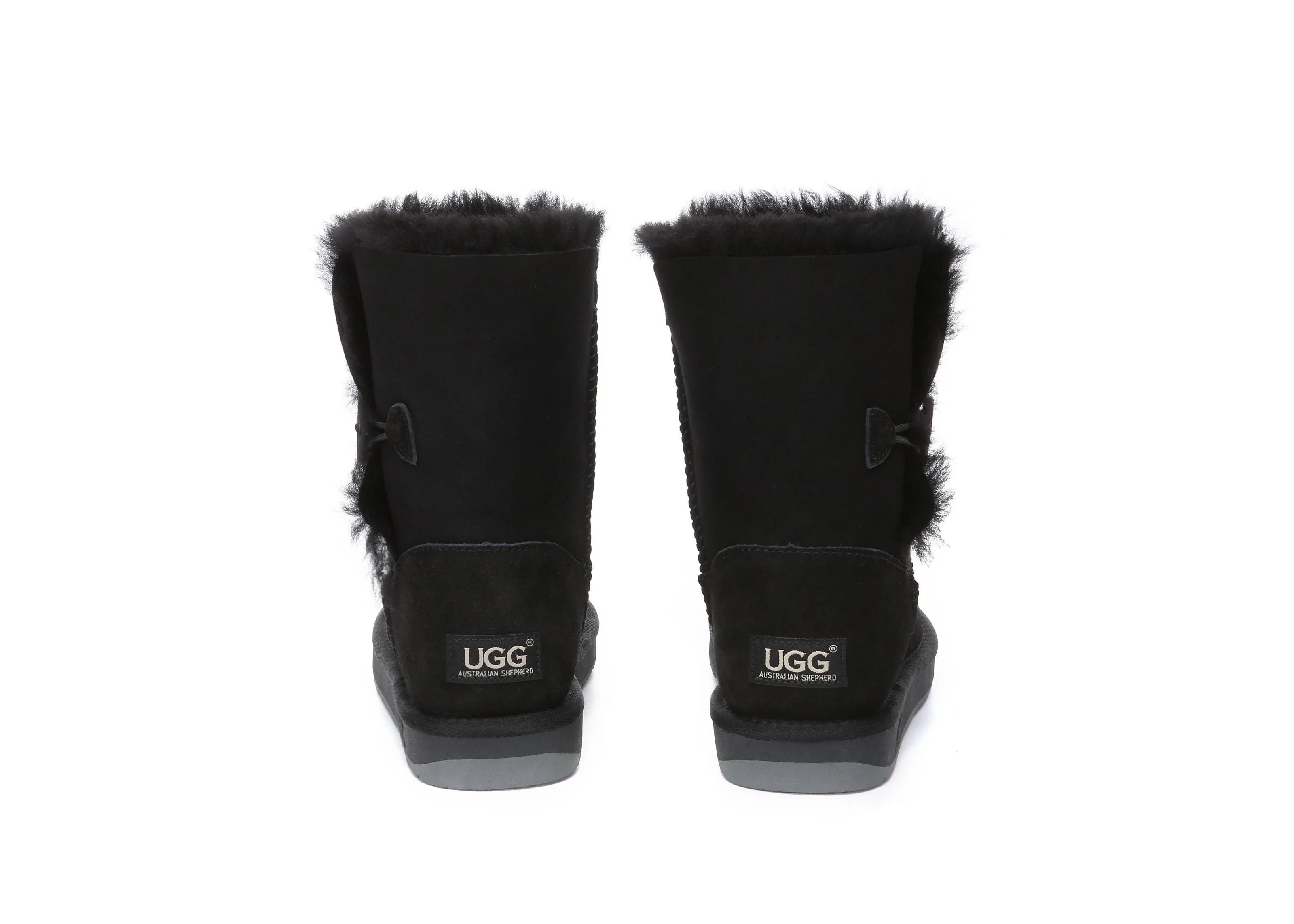 Australian Premium Double Face Sheepskin Short Button Water Resistant Boots - Image 25
