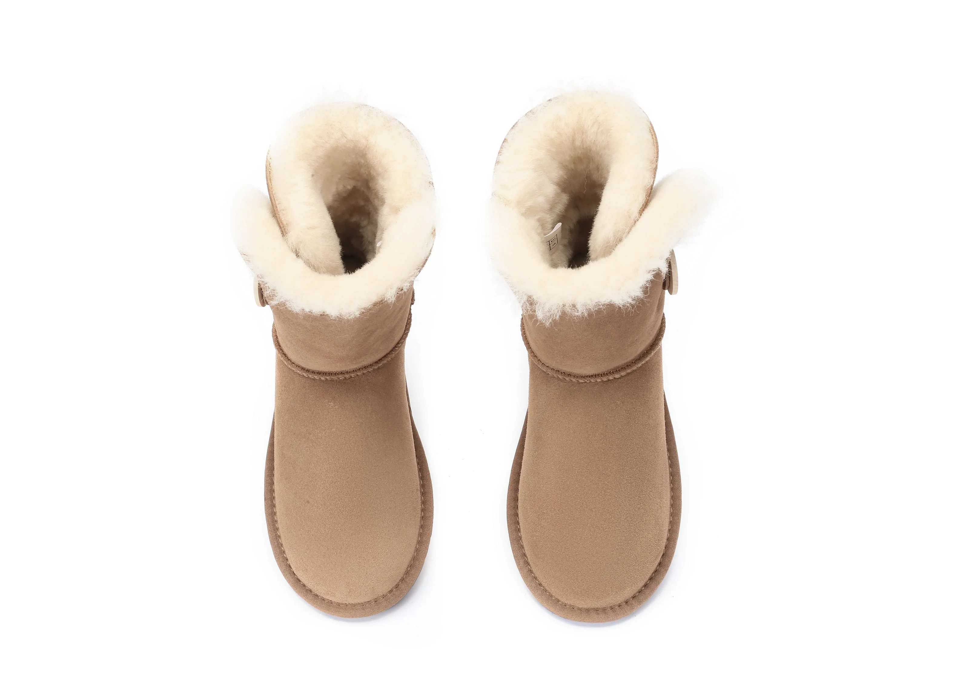 Australian Premium Double Face Sheepskin Short Button Water Resistant Boots - Image 7