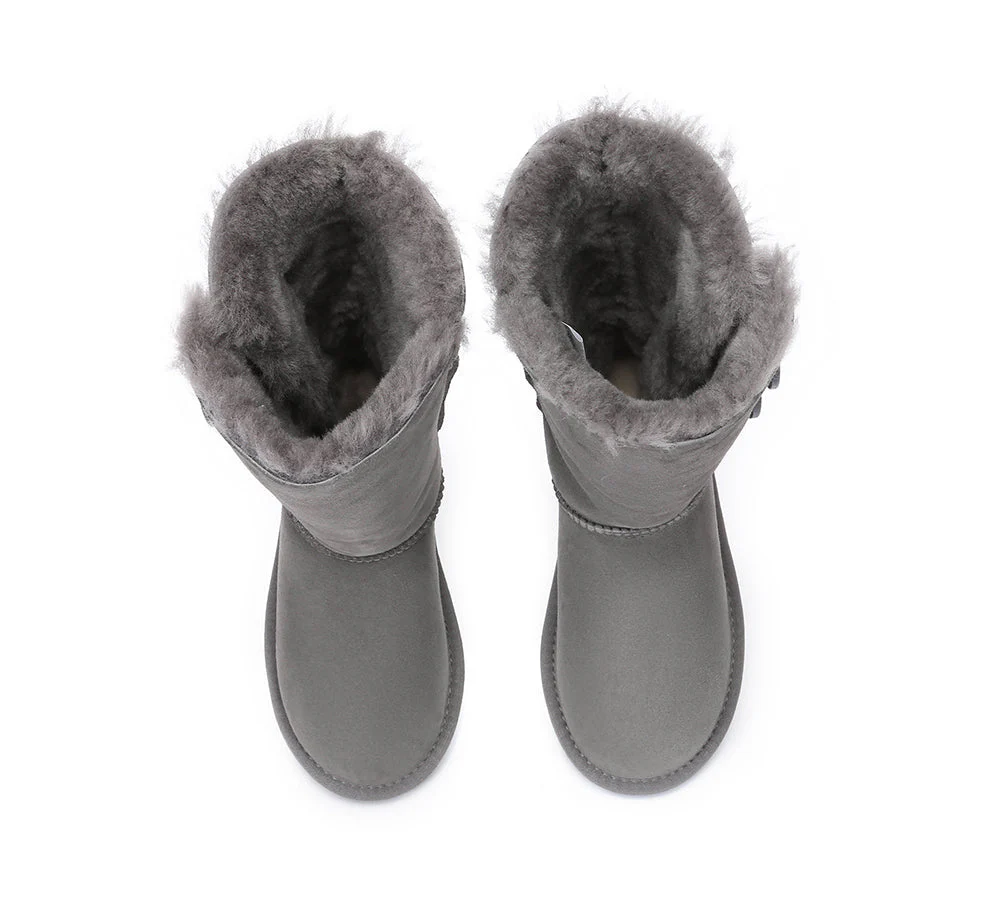 Australian Premium Double Face Sheepskin Tall Triple Button Water Resistant Boots - Image 19