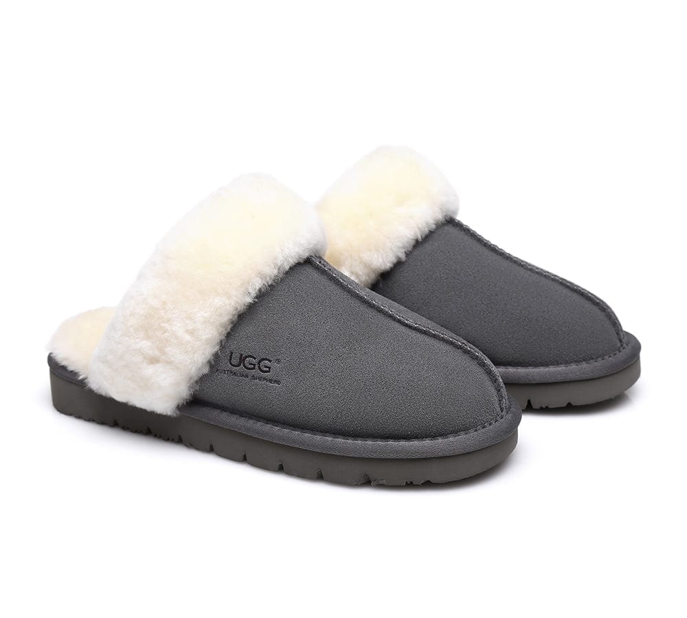Australian Premium Sheepskin Wool Unisex Muffin Slipper - Image 15
