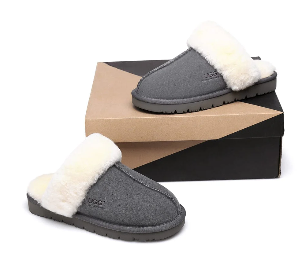 Australian Premium Sheepskin Wool Unisex Muffin Slipper - Image 17
