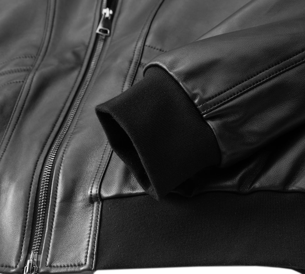 Australian Sheepskin Detachable Wool Collar Bomber Jacket Voco - Image 10