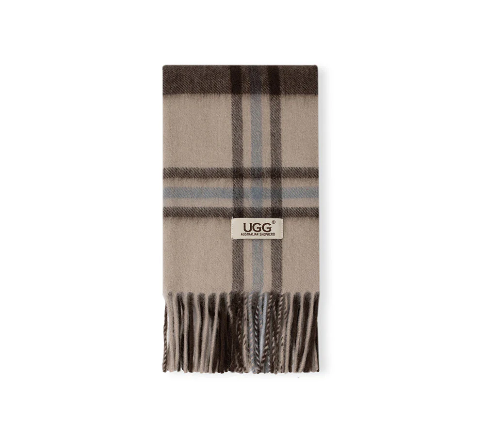100% Wool Check Scarf Snovia - Image 11