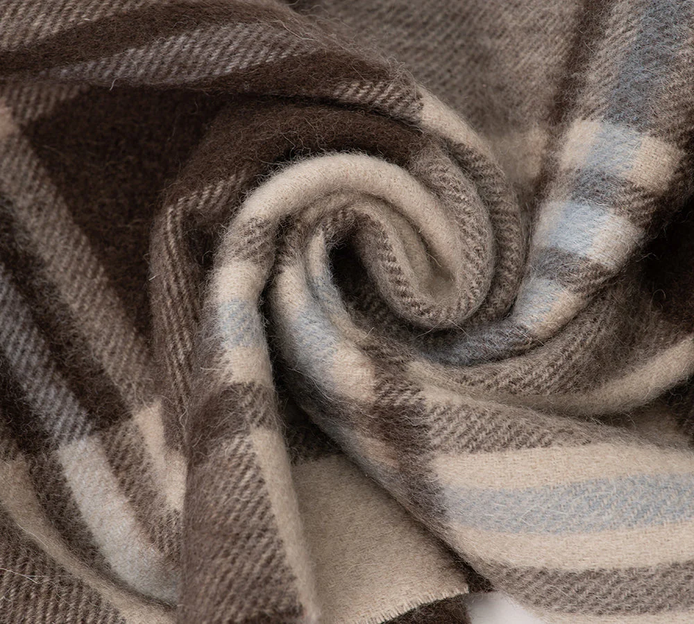 100% Wool Check Scarf Snovia - Image 17