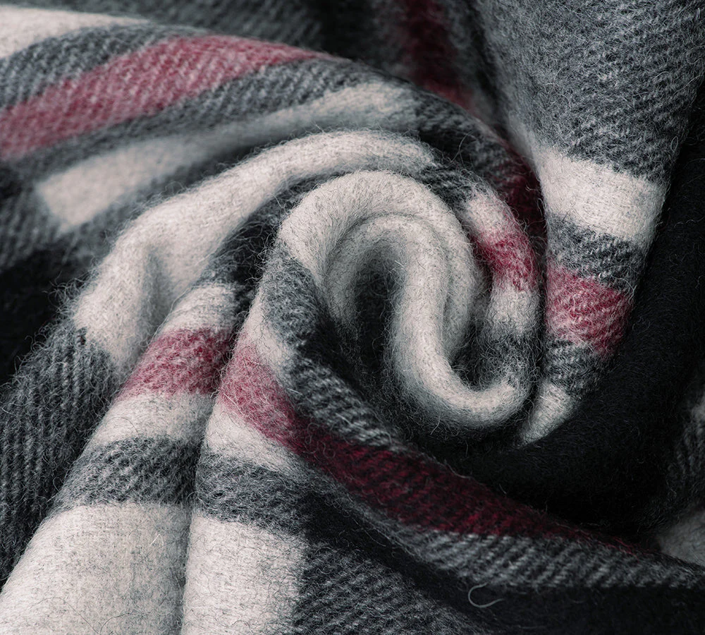 100% Wool Check Scarf Snovia - Image 25