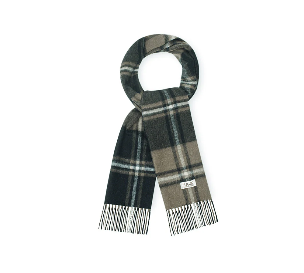 100% Wool Check Scarf Snovia - Image 6