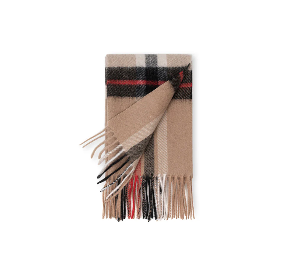 AUSTRALIAN SHEPHERD® 100% Wool Check Scarf Solara - Image 4