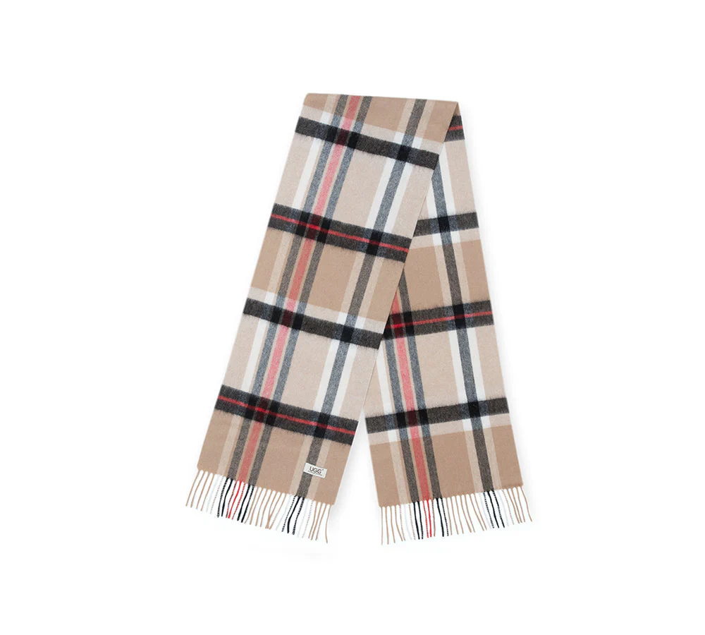 AUSTRALIAN SHEPHERD® 100% Wool Check Scarf Solara - Image 5