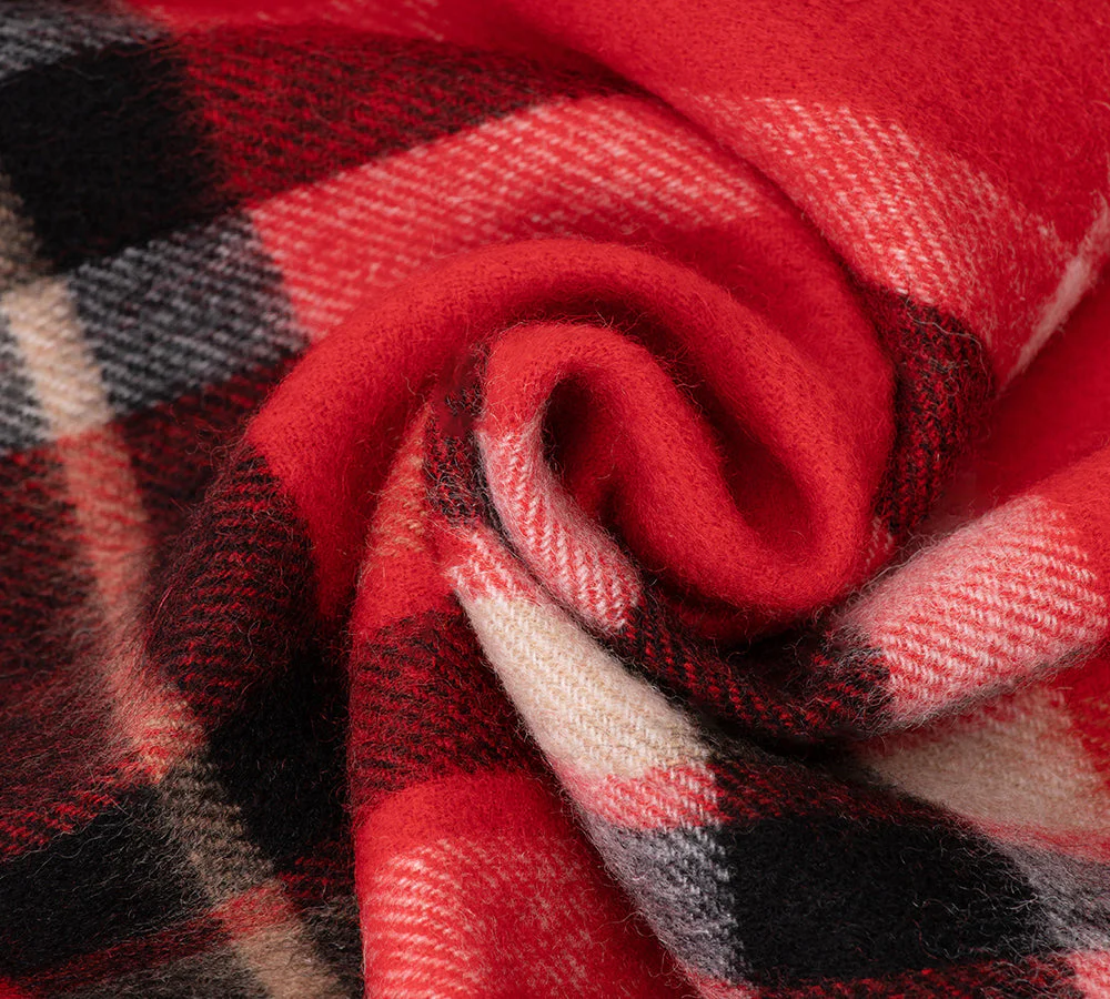 AUSTRALIAN SHEPHERD® 100% Wool Check Scarf Solara - Image 98