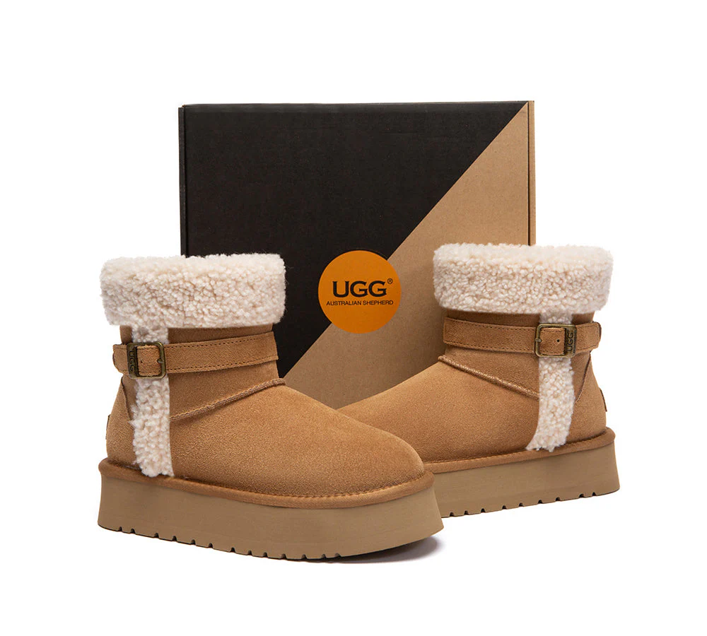 UGG Boots Women Shearling Platform Mini Nordel - Image 4