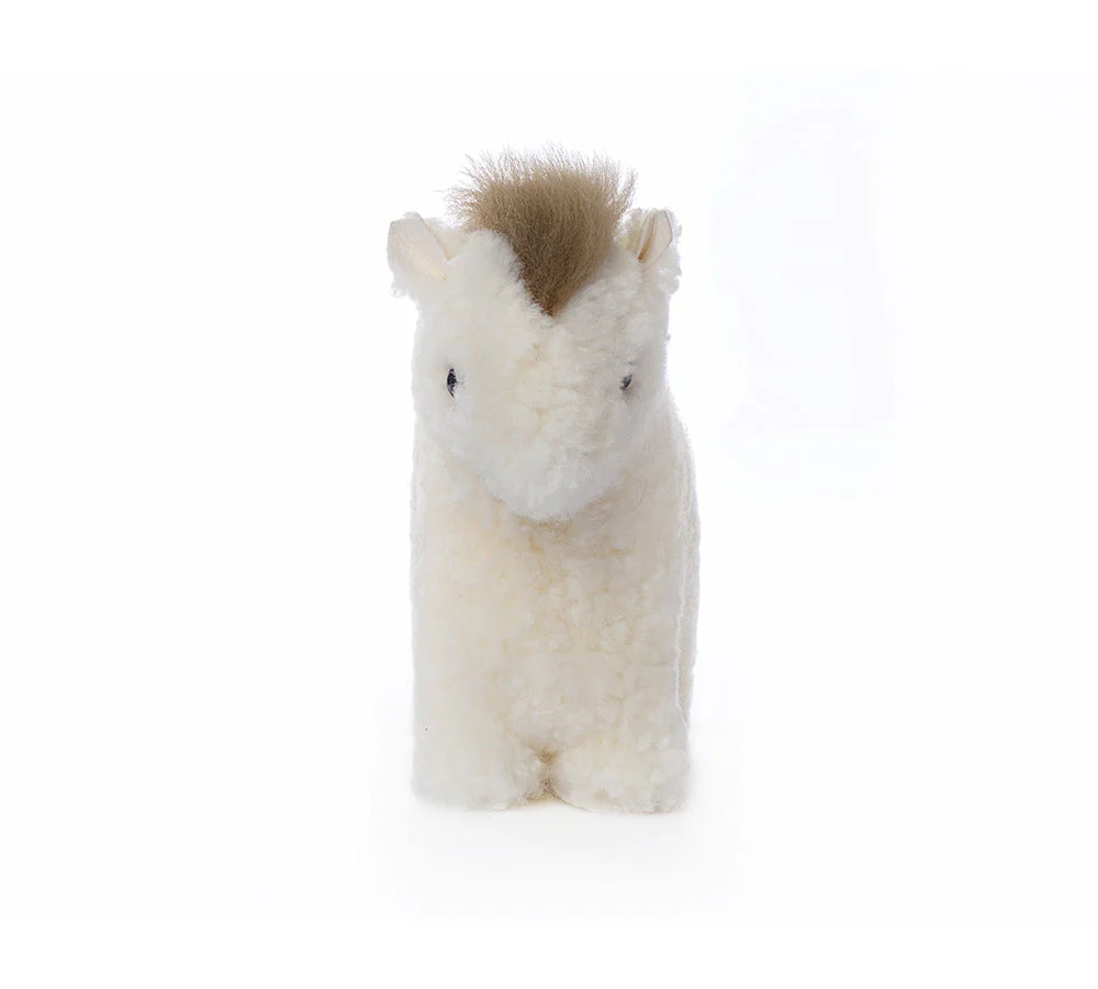 Cute Fluffy Sheepskin Wool Pony Toy Alvara - Image 3